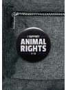 Button PETA I support Animal Rights schwarz
