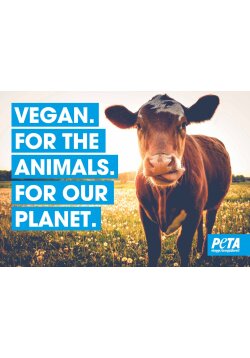 Poster - Vegan. For the animals. For our planet.