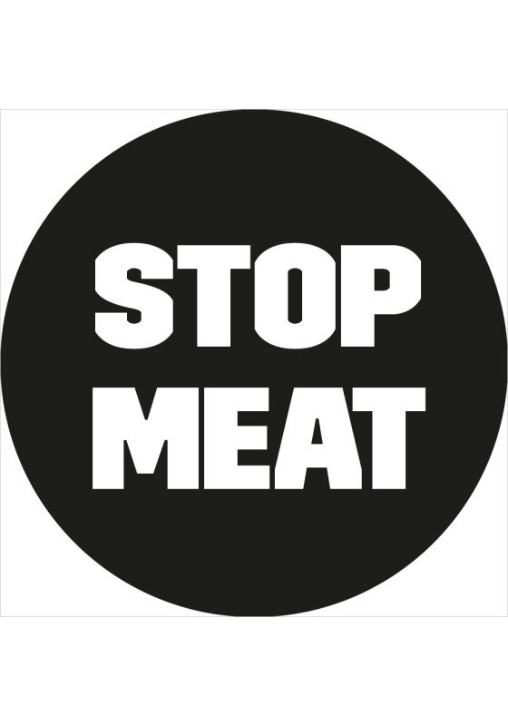 Sticker - Stop Meat (rund)