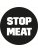 Sticker - Stop Meat (rund)