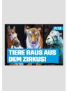 Poster -Tiere raus aus dem Zirkus (verschiedene Tiere)