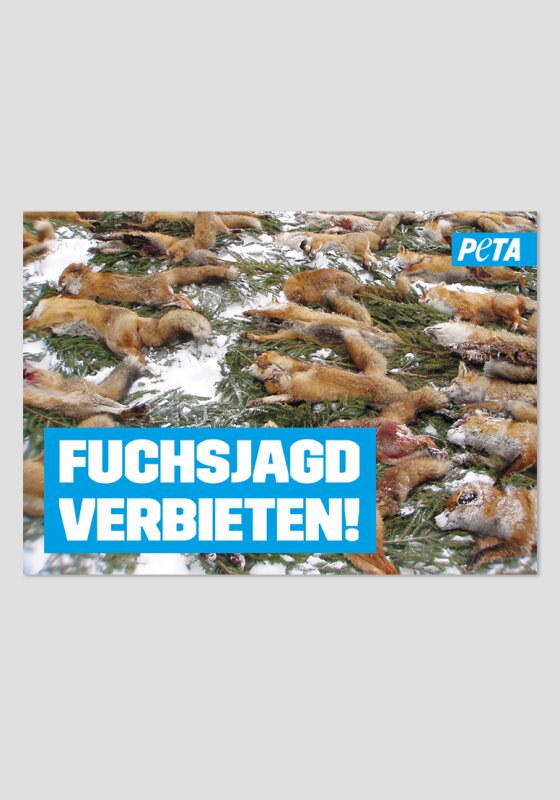 Poster - Fuchsjagd verbieten