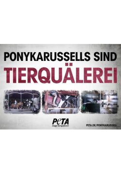 Poster - Ponykarussells sind Tierquälerei