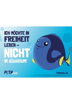 Sticker - Ich möchte in Freiheit leben - nicht im Aquarium!
